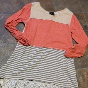 Bundle 3 for $15: Beautifully detailed tunic top